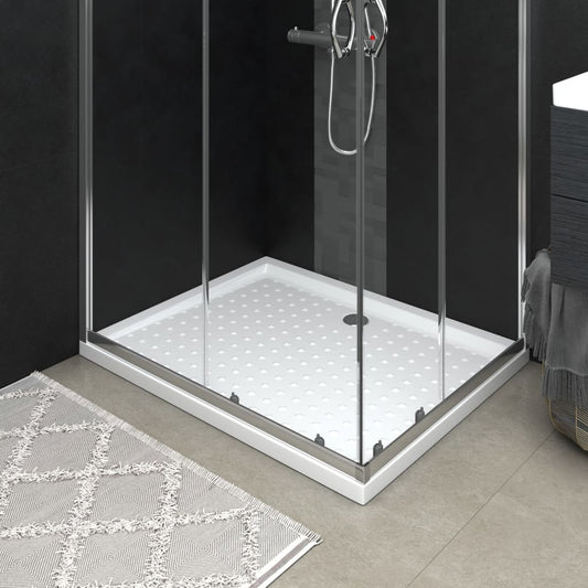 Shower Base Tray with Dots White 80x100x4 cm ABS - Bend