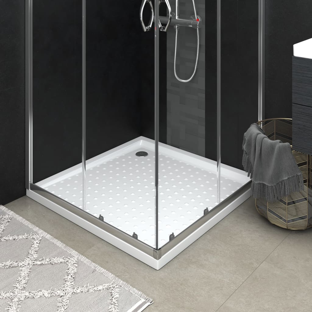 Shower Base Tray with Dots White 90x90x4 cm ABS - Bend