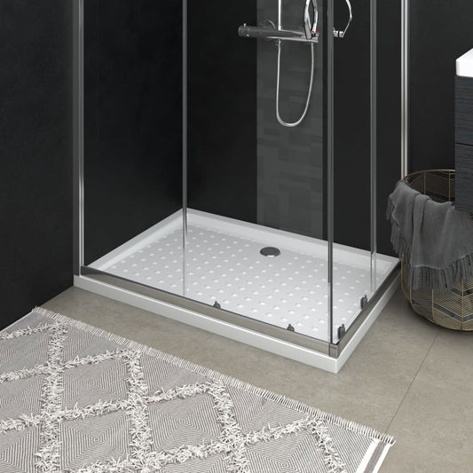 Shower Base Tray with Dots White 70x100x4 cm ABS - Bend