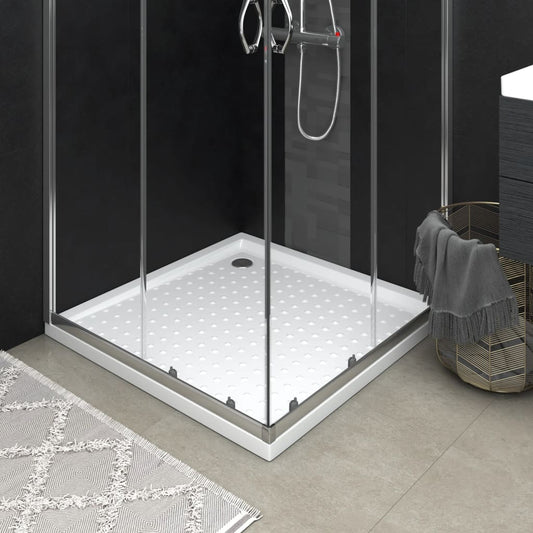 Shower Base Tray with Dots White 80x80x4 cm ABS - Bend