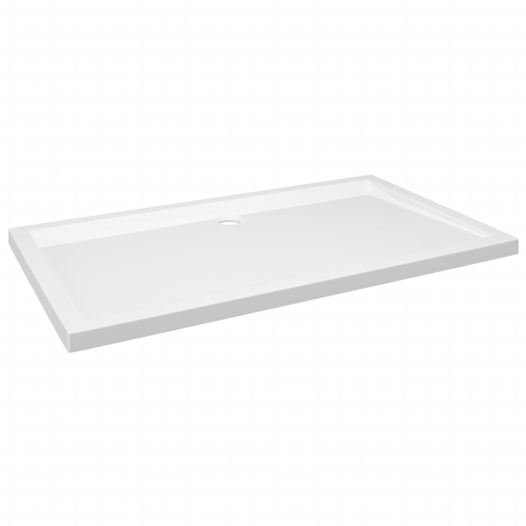 White Rectangular ABS Shower Base Tray - Bend