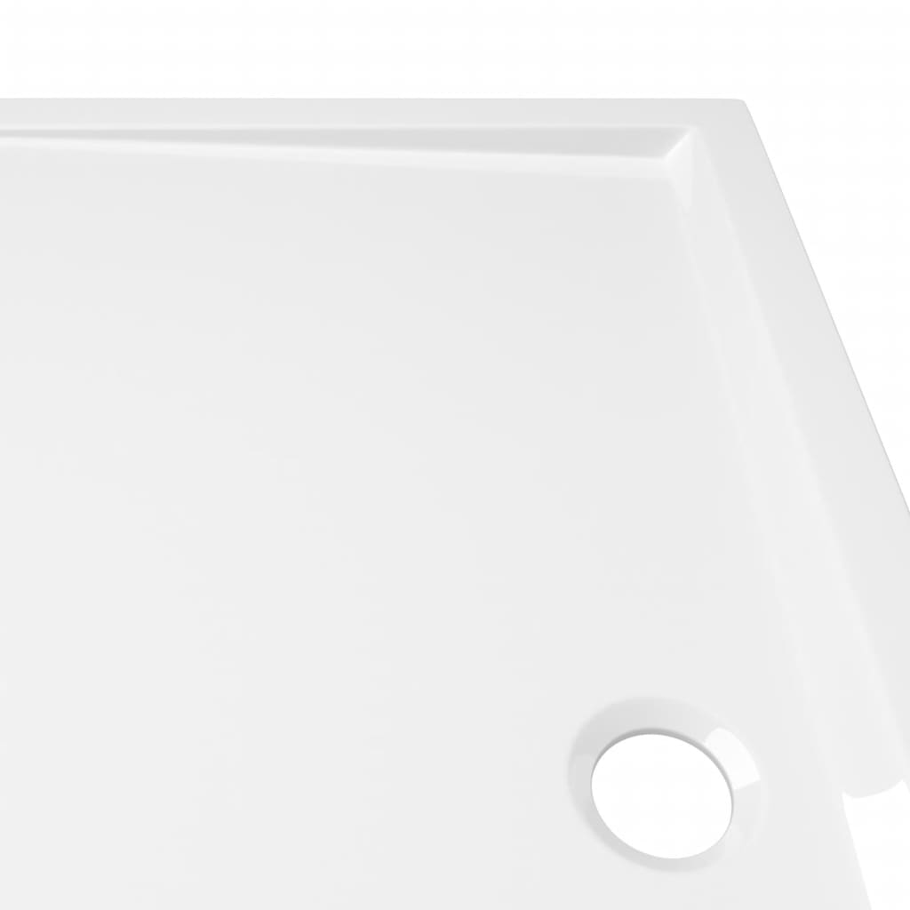 White Rectangular ABS Shower Base Tray - Bend