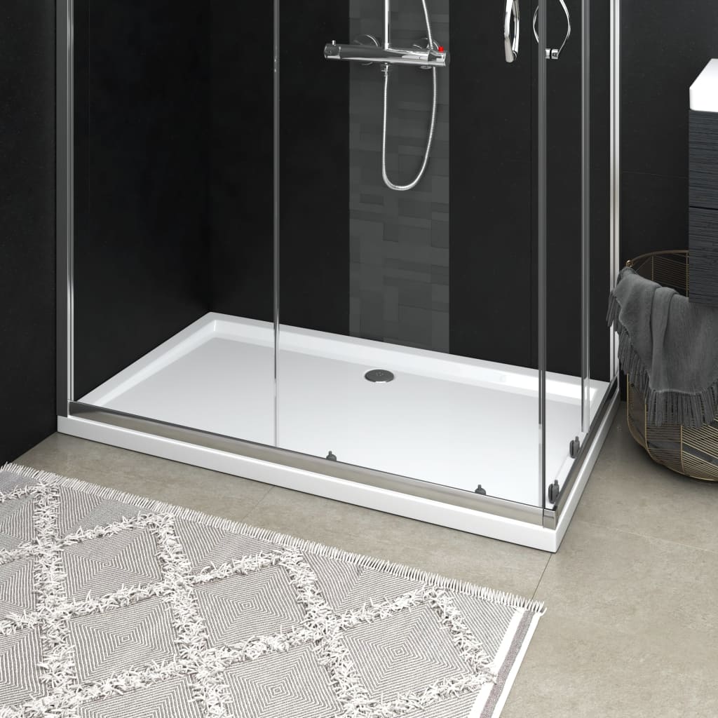 White Rectangular ABS Shower Base Tray - Bend