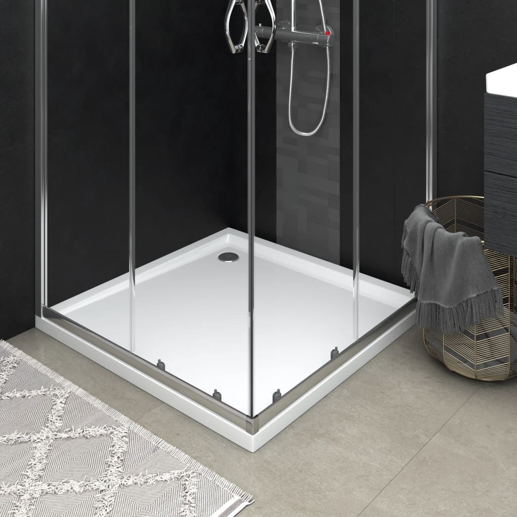 Square ABS Shower Base Tray White 80x80 cm - Bend