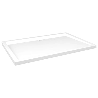 White Rectangular ABS Shower Base Tray - Bend