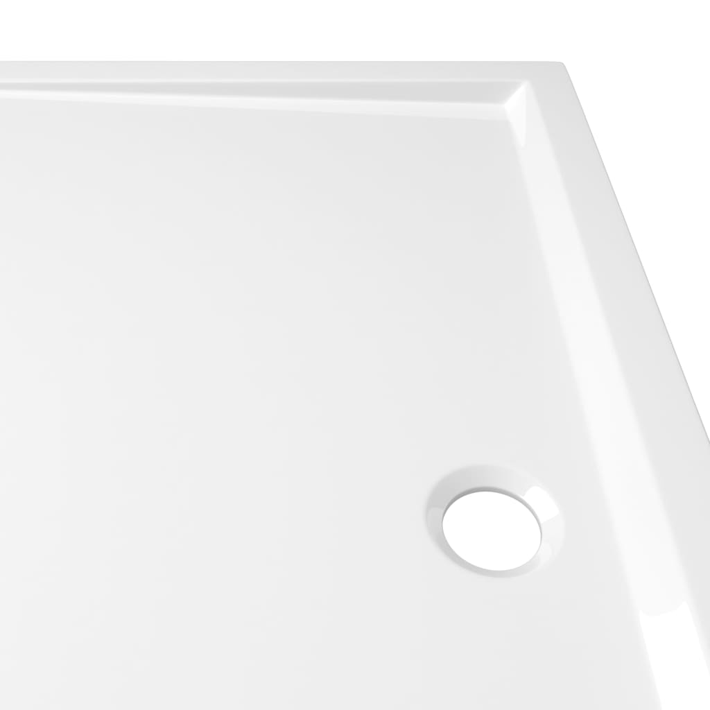 White Rectangular ABS Shower Base Tray - Bend