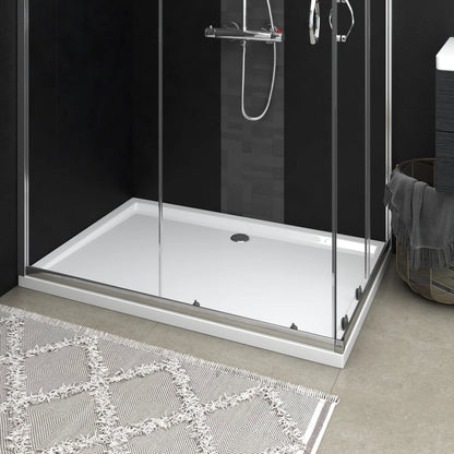 White Rectangular ABS Shower Base Tray - Bend