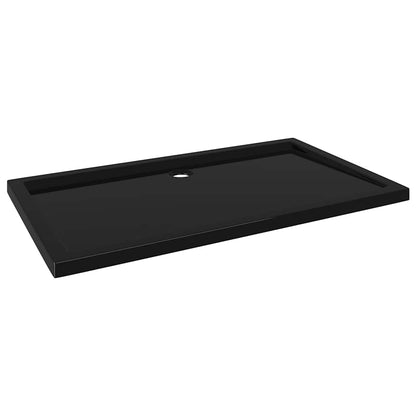 Rectangular ABS Shower Base Tray Black 70x120 cm