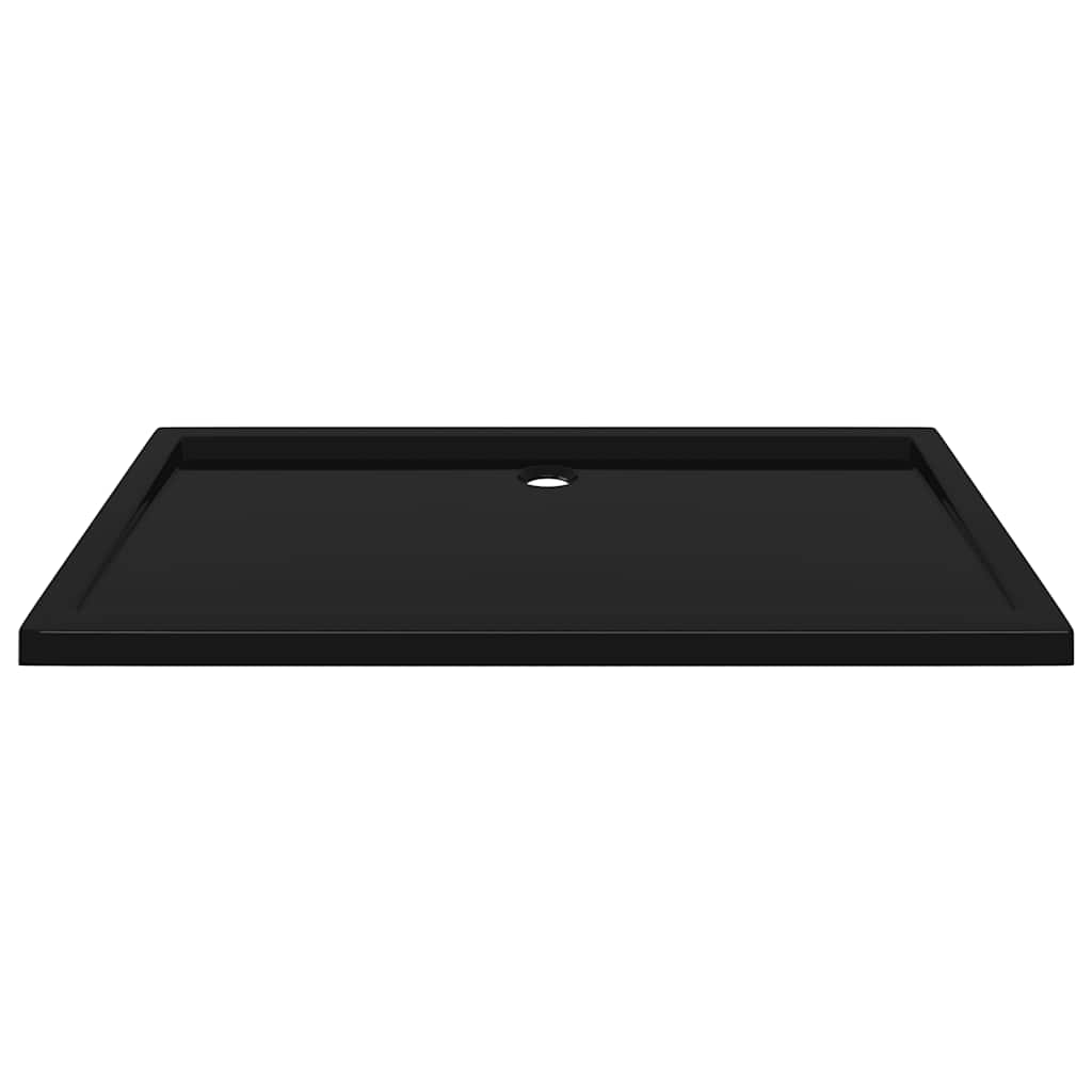 Rectangular ABS Shower Base Tray Black 70x120 cm