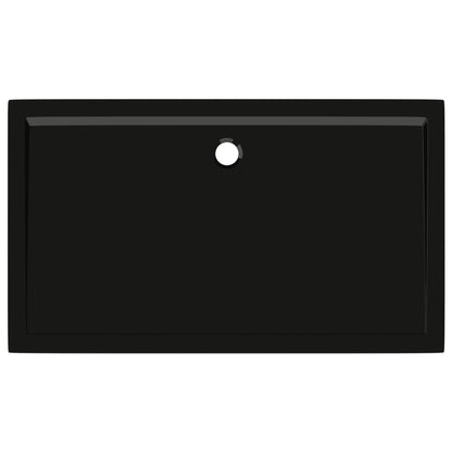 Rectangular ABS Shower Base Tray Black 70x120 cm