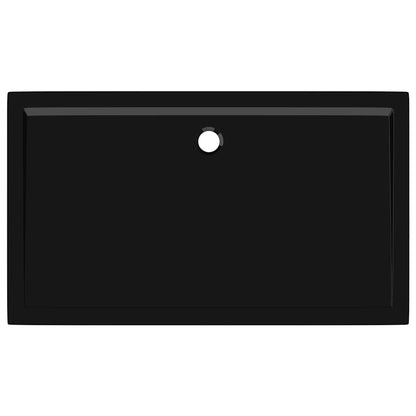 Rectangular ABS Shower Base Tray Black 70x120 cm