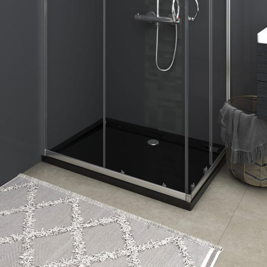 Black Rectangular ABS Shower Base Tray - Bend