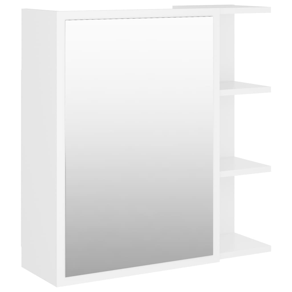 Bathroom Mirror Cabinet White 62.5x20.5x64 cm Engineered Wood - Bend