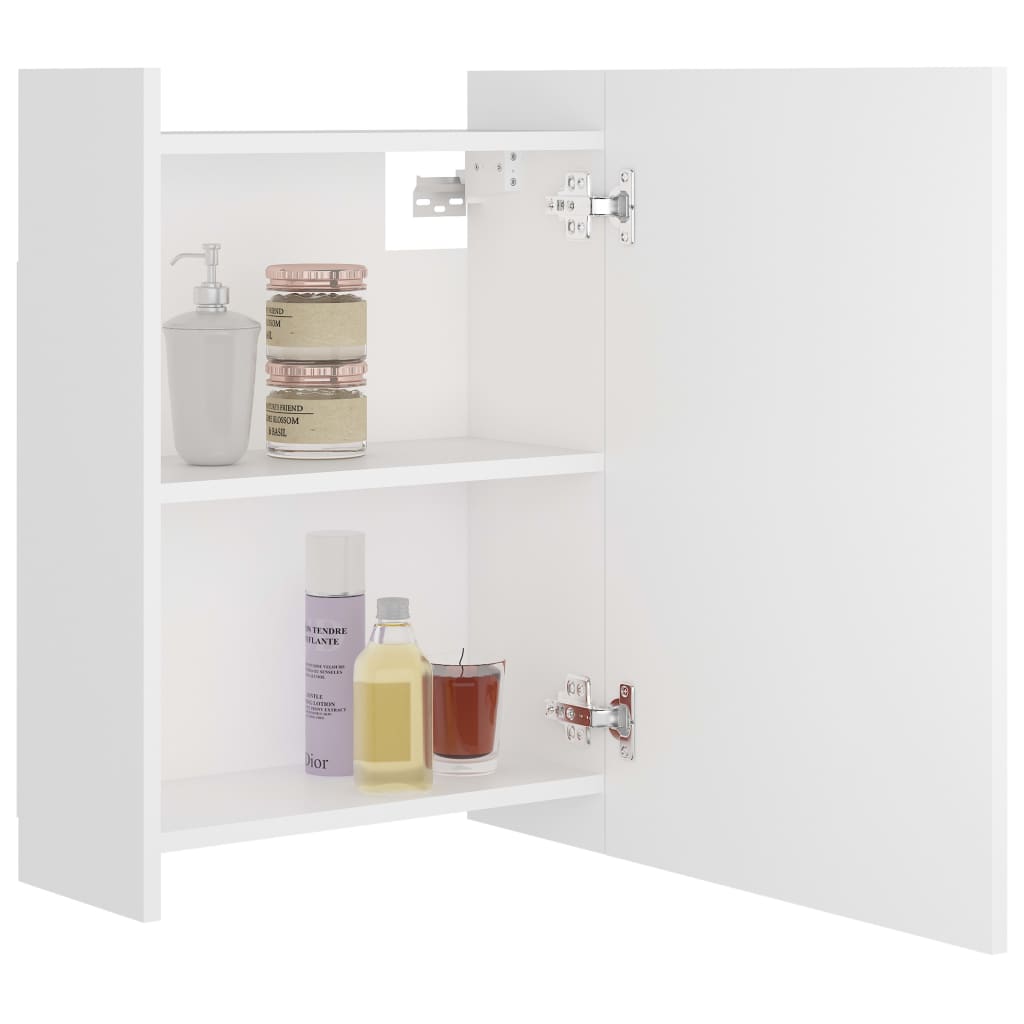 Bathroom Mirror Cabinet White 62.5x20.5x64 cm Engineered Wood - Bend