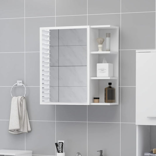 Bathroom Mirror Cabinet White 62.5x20.5x64 cm Engineered Wood - Bend