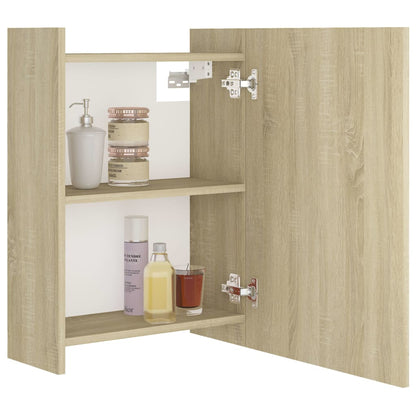 Bathroom Mirror Cabinet Sonoma Oak 62.5x20.5x64 cm Engineered Wood - Bend