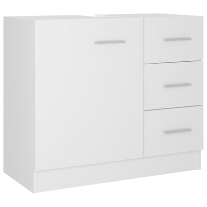 Sink Cabinet White 63x30x54 cm Engineered Wood