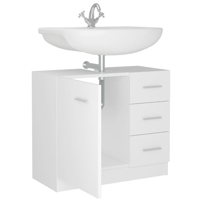 Sink Cabinet White 63x30x54 cm Engineered Wood