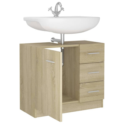 Sink Cabinet Sonoma Oak 63x30x54 cm Engineered Wood