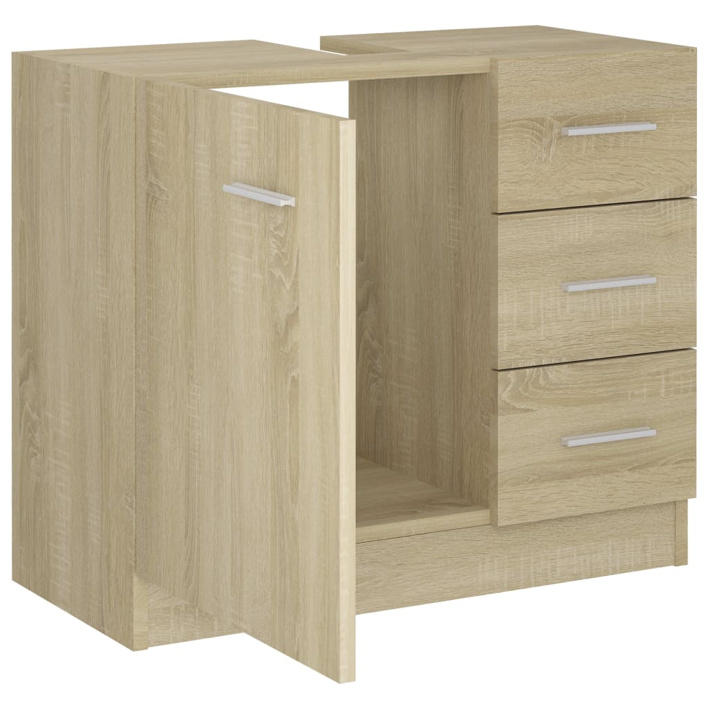 Sink Cabinet Sonoma Oak 63x30x54 cm Engineered Wood