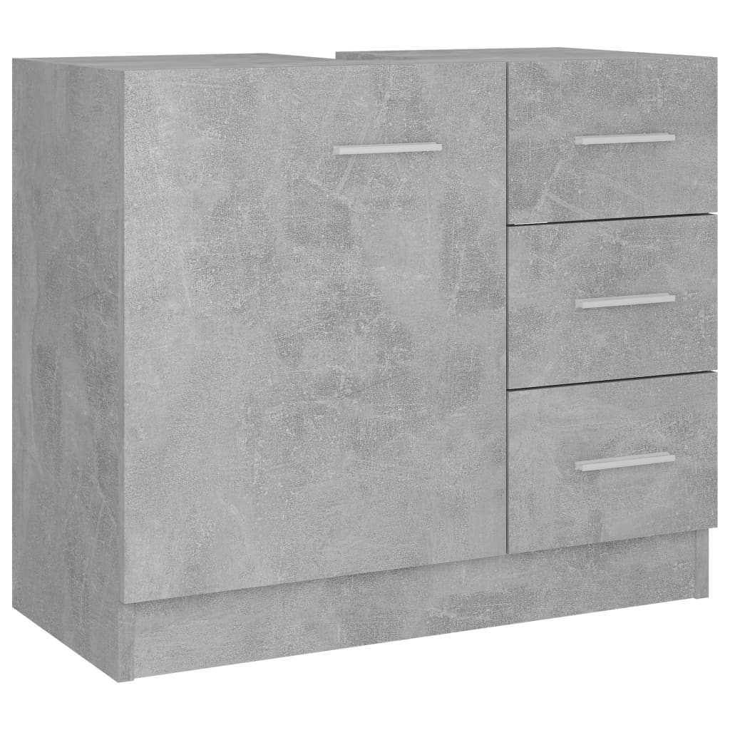 Sink Cabinet Concrete Grey 63x30x54 cm Engineered Wood