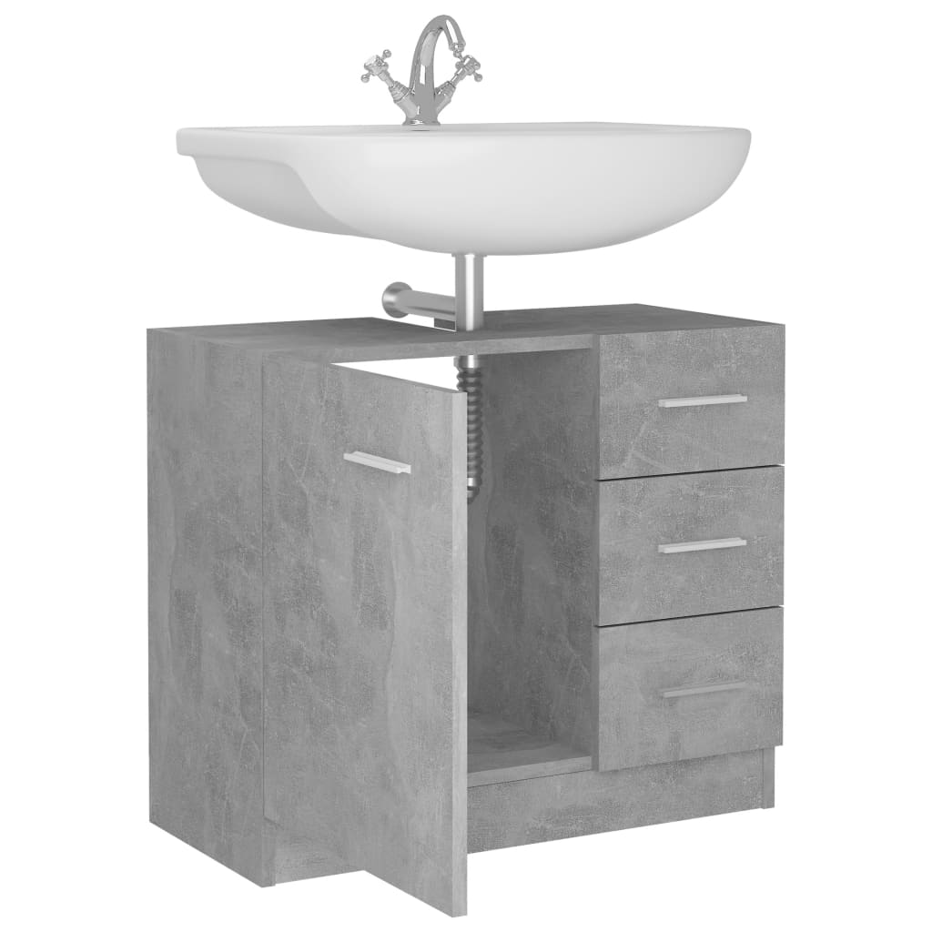 Sink Cabinet Concrete Grey 63x30x54 cm Engineered Wood