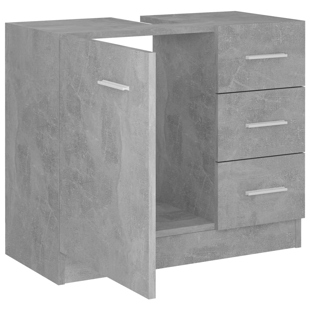 Sink Cabinet Concrete Grey 63x30x54 cm Engineered Wood