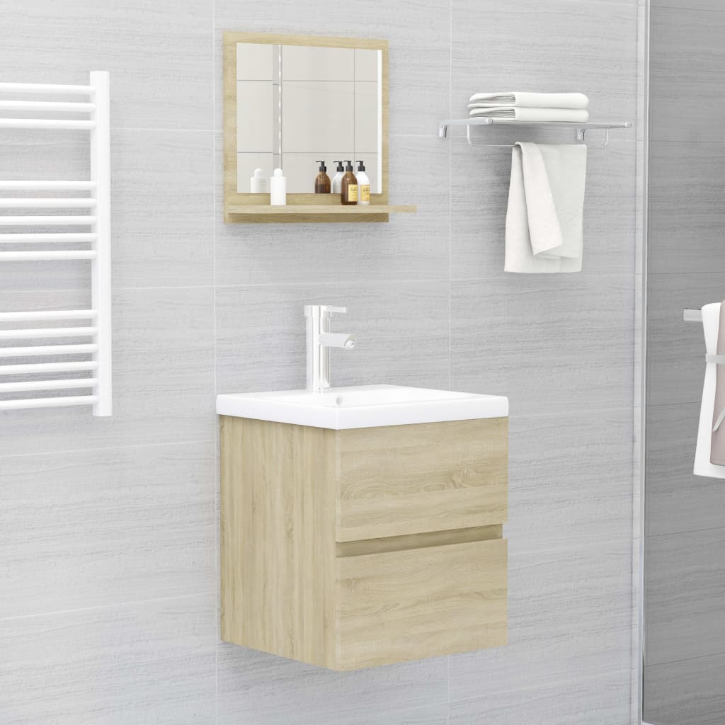 Bathroom Mirror Sonoma Oak 40x10.5x37 cm Engineered Wood - Bend