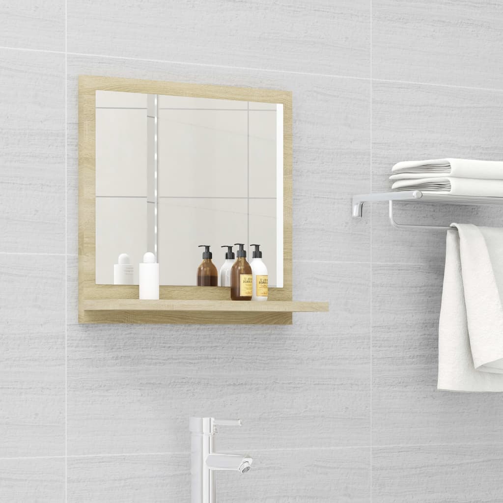 Bathroom Mirror Sonoma Oak 40x10.5x37 cm Engineered Wood - Bend