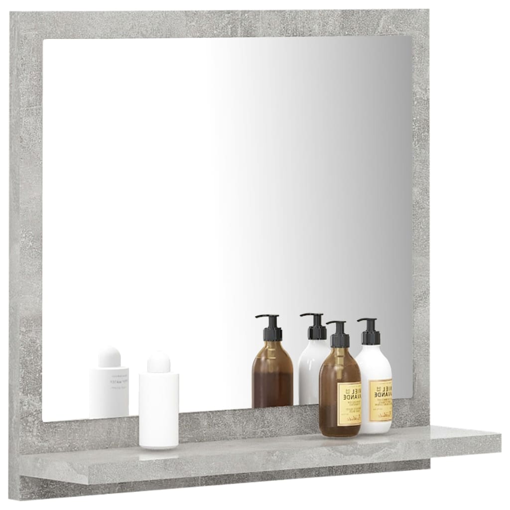 Bathroom Mirror Concrete Grey 40x10.5x37 cm Engineered Wood - Bend