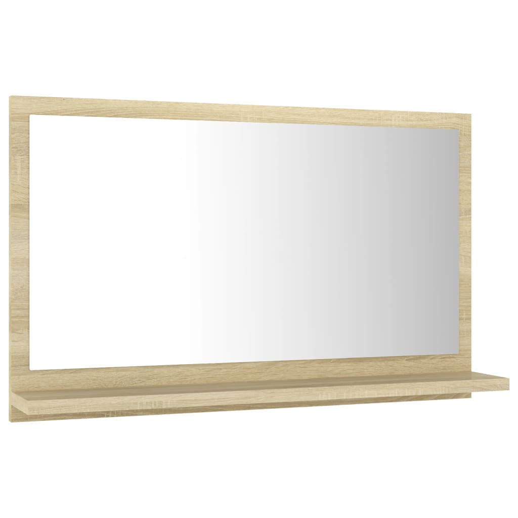 Bathroom Mirror Sonoma Oak 60x10.5x37 cm Engineered Wood - Bend