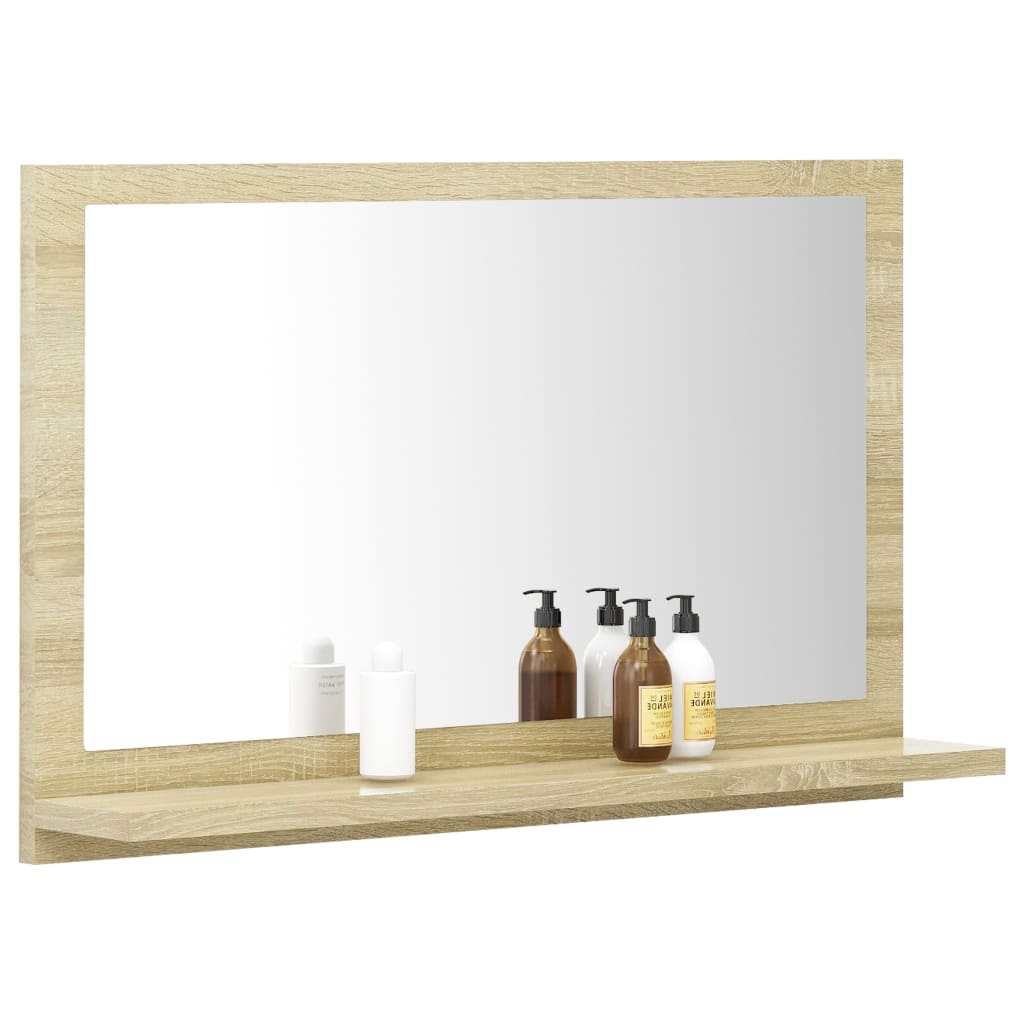 Bathroom Mirror Sonoma Oak 60x10.5x37 cm Engineered Wood - Bend