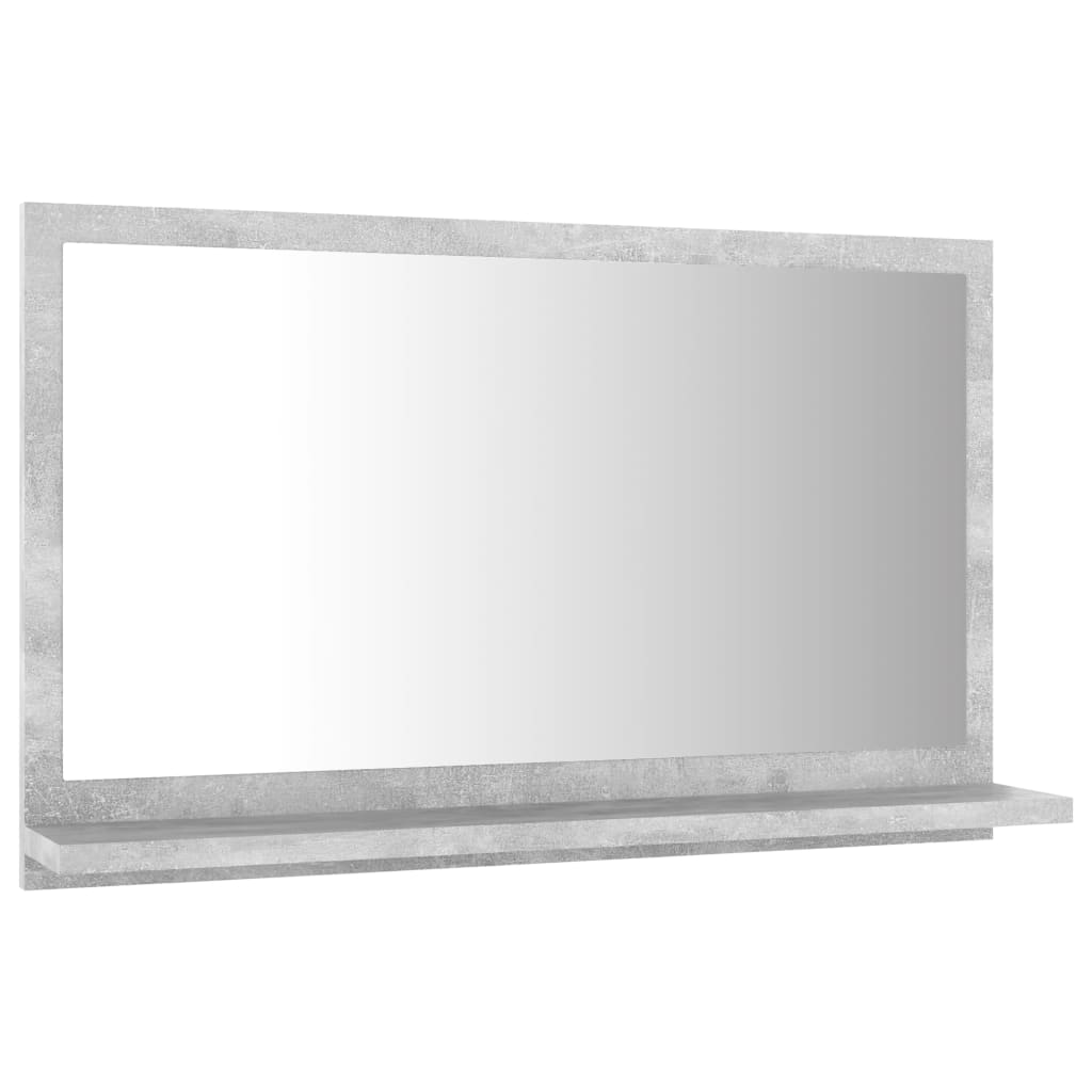 Bathroom Mirror Concrete Grey 60x10.5x37 cm Engineered Wood - Bend