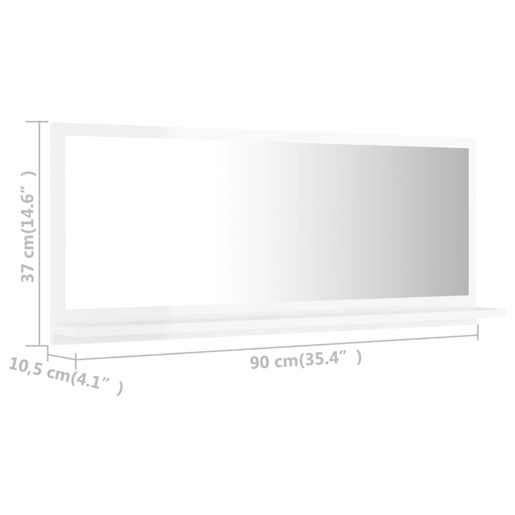 Bathroom Mirror Engineered Wood in Various Colors and Sizes - Bend