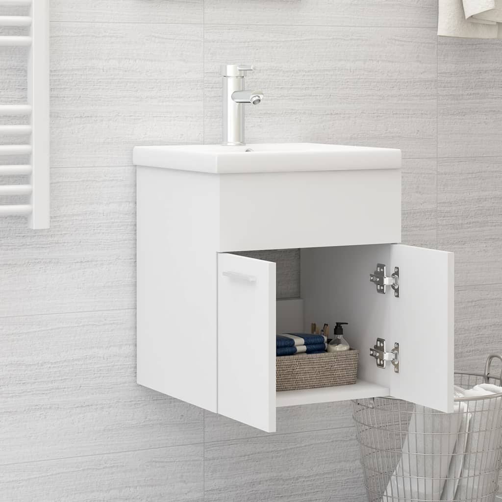 Sink Cabinet White 41x38.5x46 cm Engineered Wood