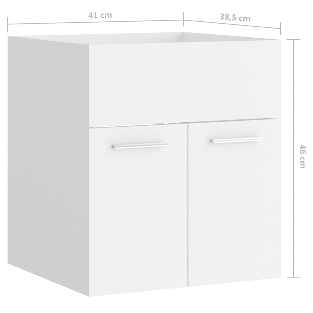 Sink Cabinet White 41x38.5x46 cm Engineered Wood