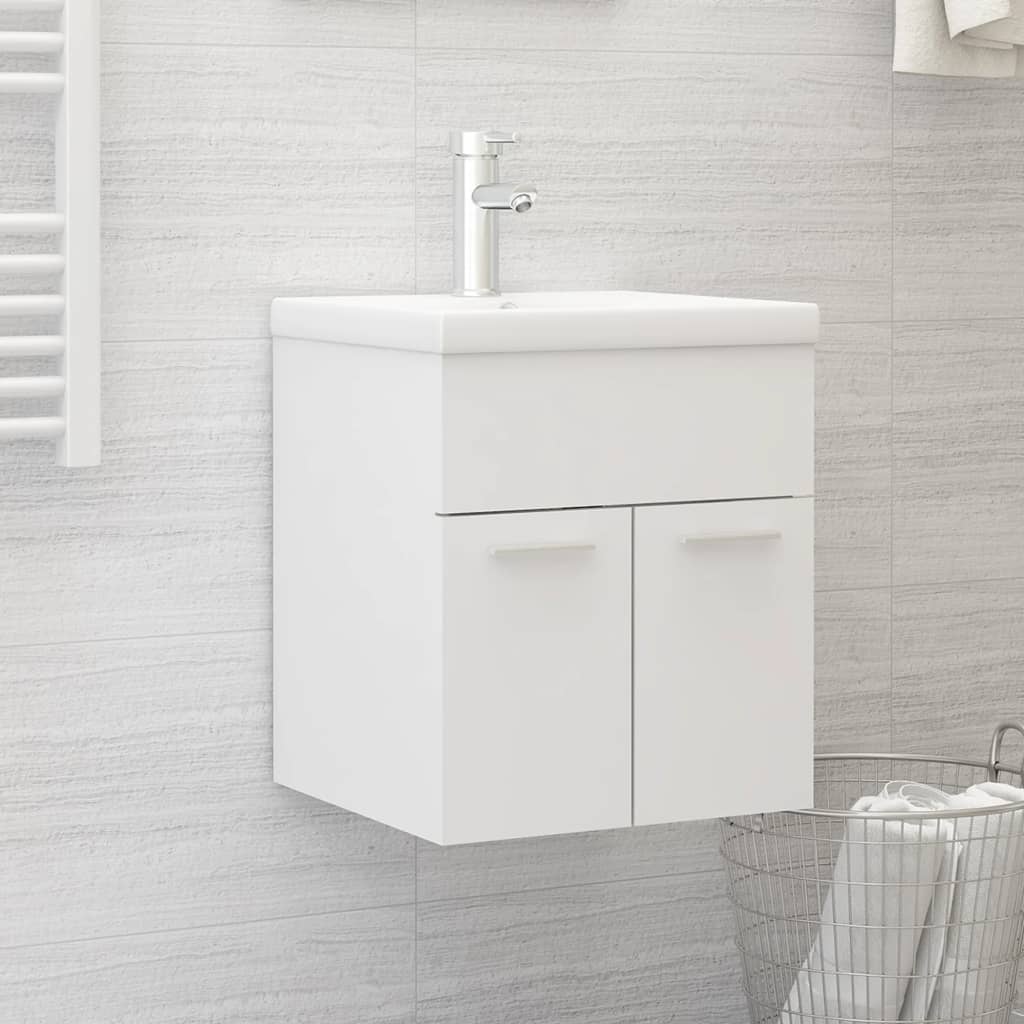 Sink Cabinet White 41x38.5x46 cm Engineered Wood