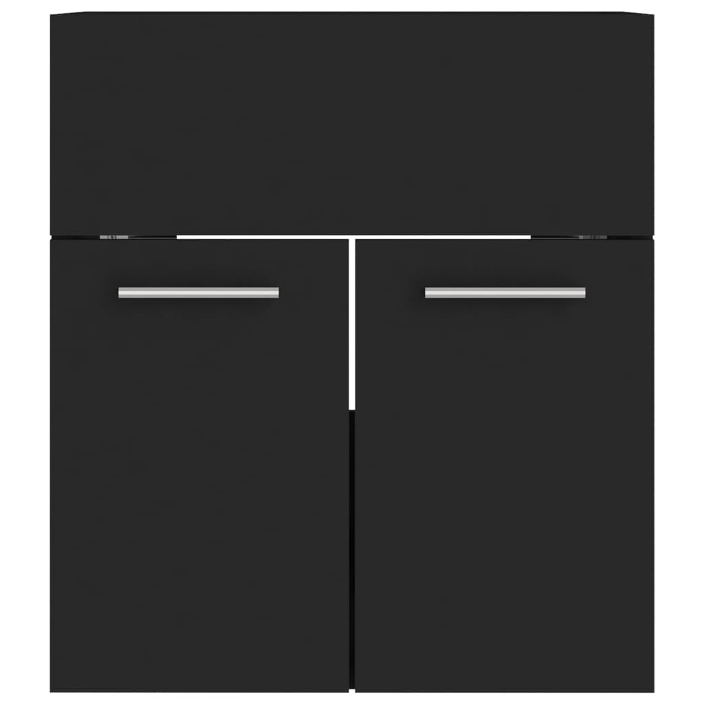 Sink Cabinet Black 41x38.5x46 cm Engineered Wood