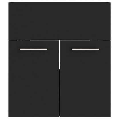 Sink Cabinet Black 41x38.5x46 cm Engineered Wood