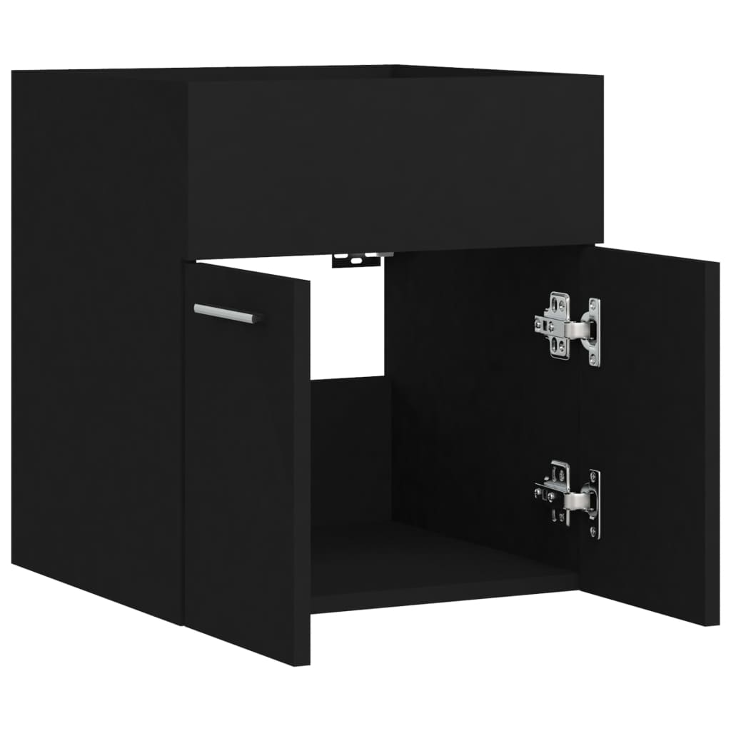 Sink Cabinet Black 41x38.5x46 cm Engineered Wood