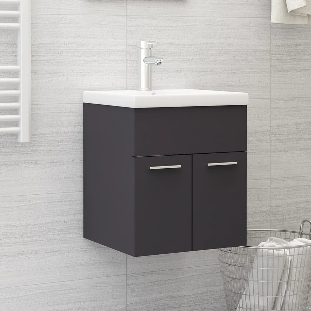 Sink Cabinet Grey 41x38.5x46 cm Engineered Wood