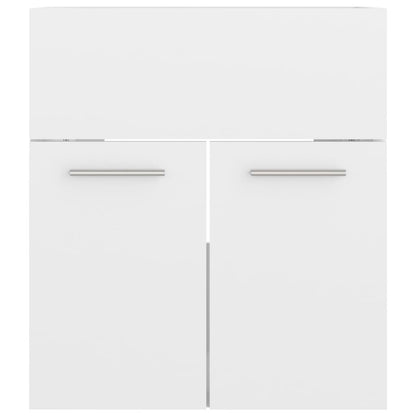 Sink Cabinet High Gloss White 41x38.5x46 cm Engineered Wood