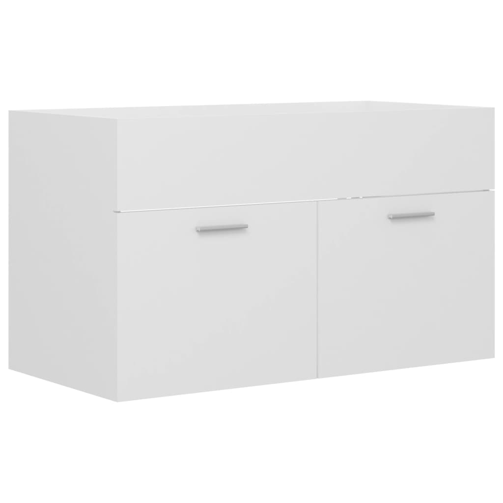 Sink Cabinet White 80x38.5x46 cm Engineered Wood