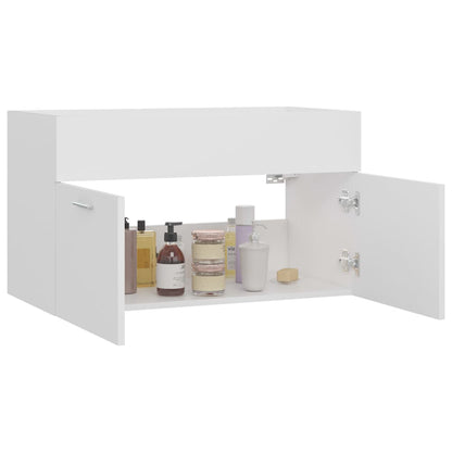 Sink Cabinet White 80x38.5x46 cm Engineered Wood