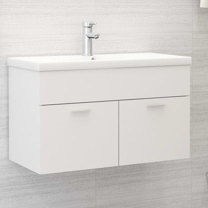 Sink Cabinet White 80x38.5x46 cm Engineered Wood