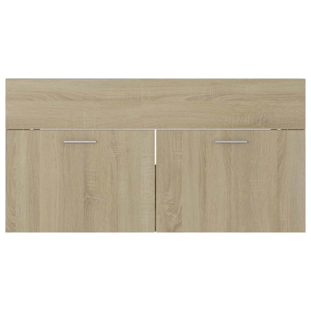 Sink Cabinet Sonoma Oak 90x38.5x46 cm Engineered Wood