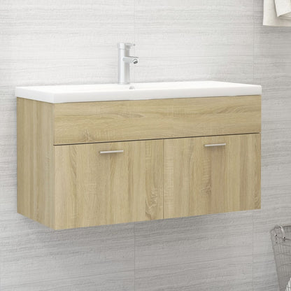 Sink Cabinet Sonoma Oak 90x38.5x46 cm Engineered Wood