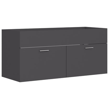 Sink Cabinet Grey 100x38.5x46 cm Engineered Wood