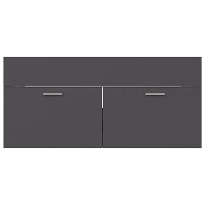 Sink Cabinet Grey 100x38.5x46 cm Engineered Wood