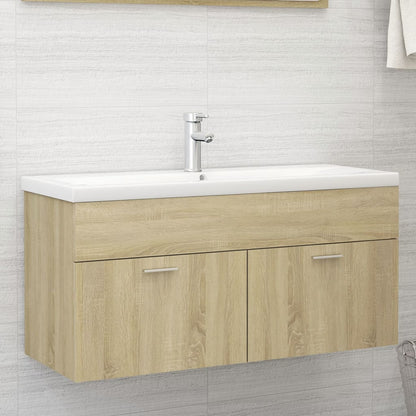 Sink Cabinet Sonoma Oak 100x38.5x46 cm Engineered Wood